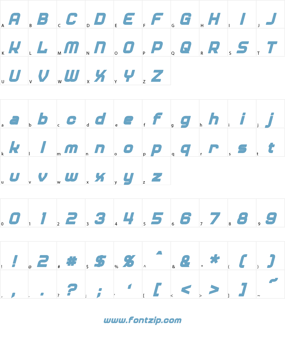 Diner Font Character